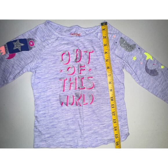Lot of 2 Cat & Jack Girls 4/5 XS Long Sleeve Top Casual Everyday Playwear - Picture 5 of 12